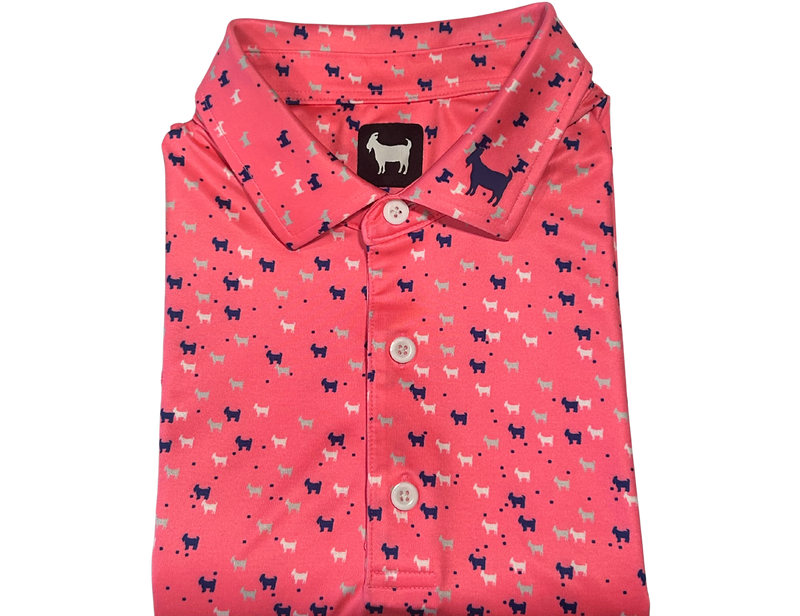 THE PINK DANCING GOATS MEN'S POLO