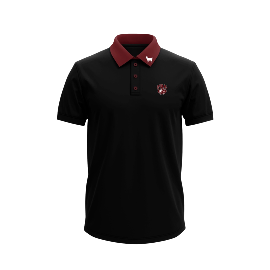 BLACK LOGO POLO
