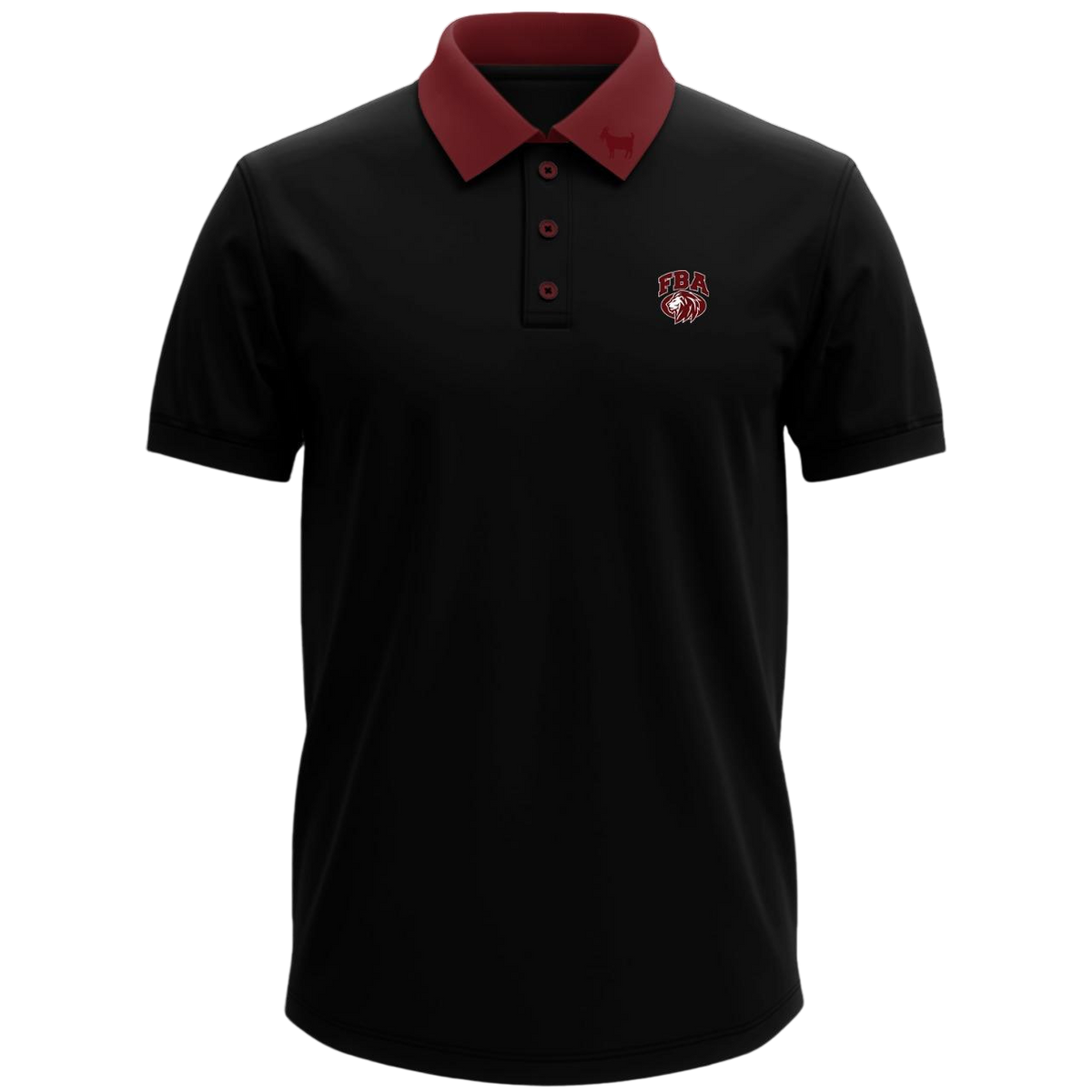 Uniform POLO BLACK (RED COLLAR) - FBA