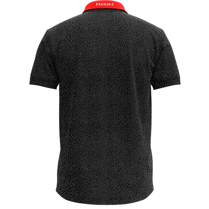 THE CEMENT BLACK MEN'S POLO