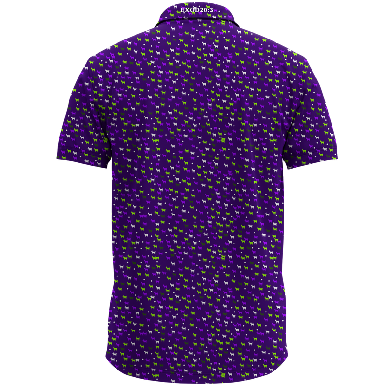 THE PURPLE DANCING GOATS MEN'S POLO