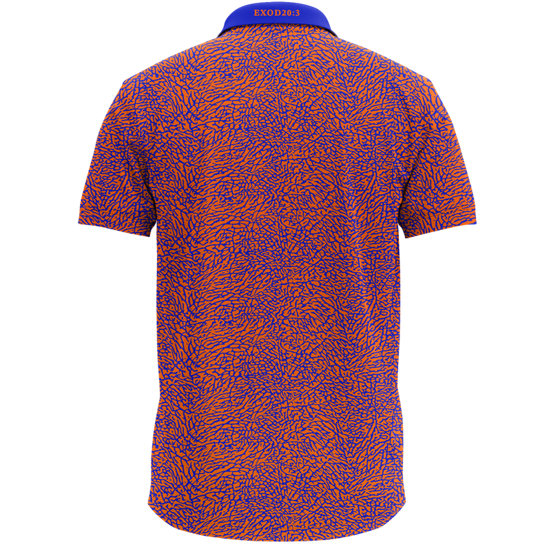 THE BLUE/ORANGE CEMENT POLO