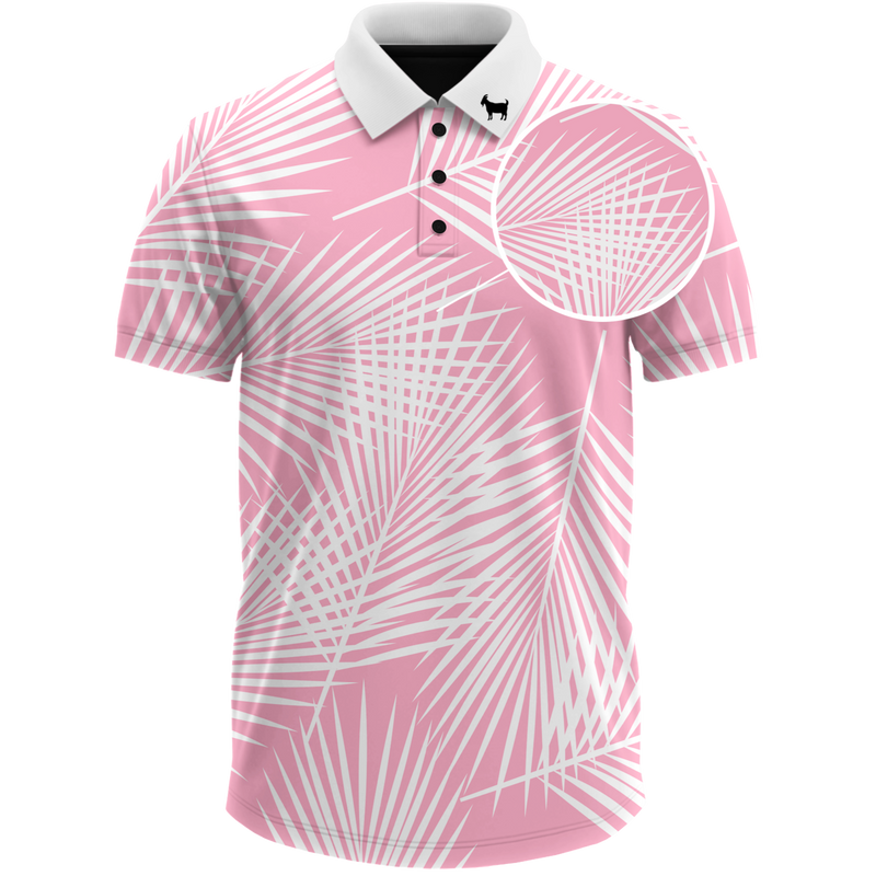 THE PINK PALM MEN'S POLO