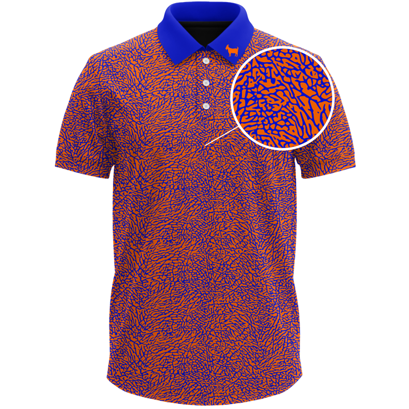 THE BLUE/ORANGE CEMENT POLO