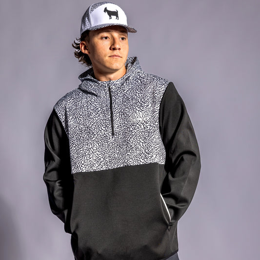 AIR GOATED 2 QUARTER ZIP HOODIE