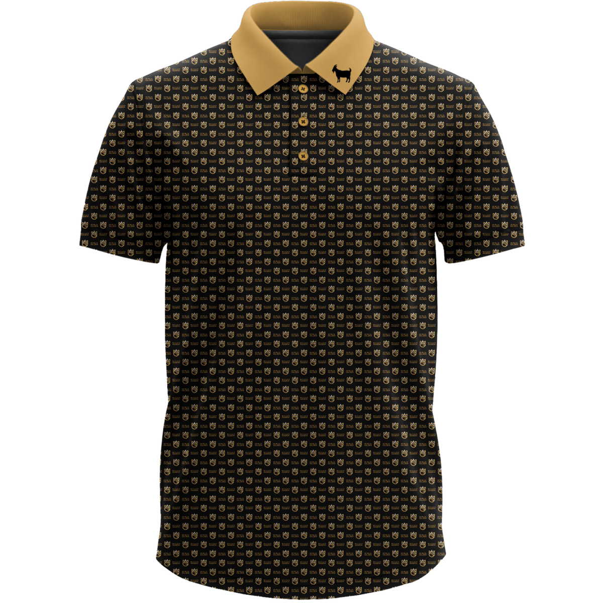 MYRON GOLDEN POLO (LOGOS/GOLD COLLAR) (PRE-ORDER)