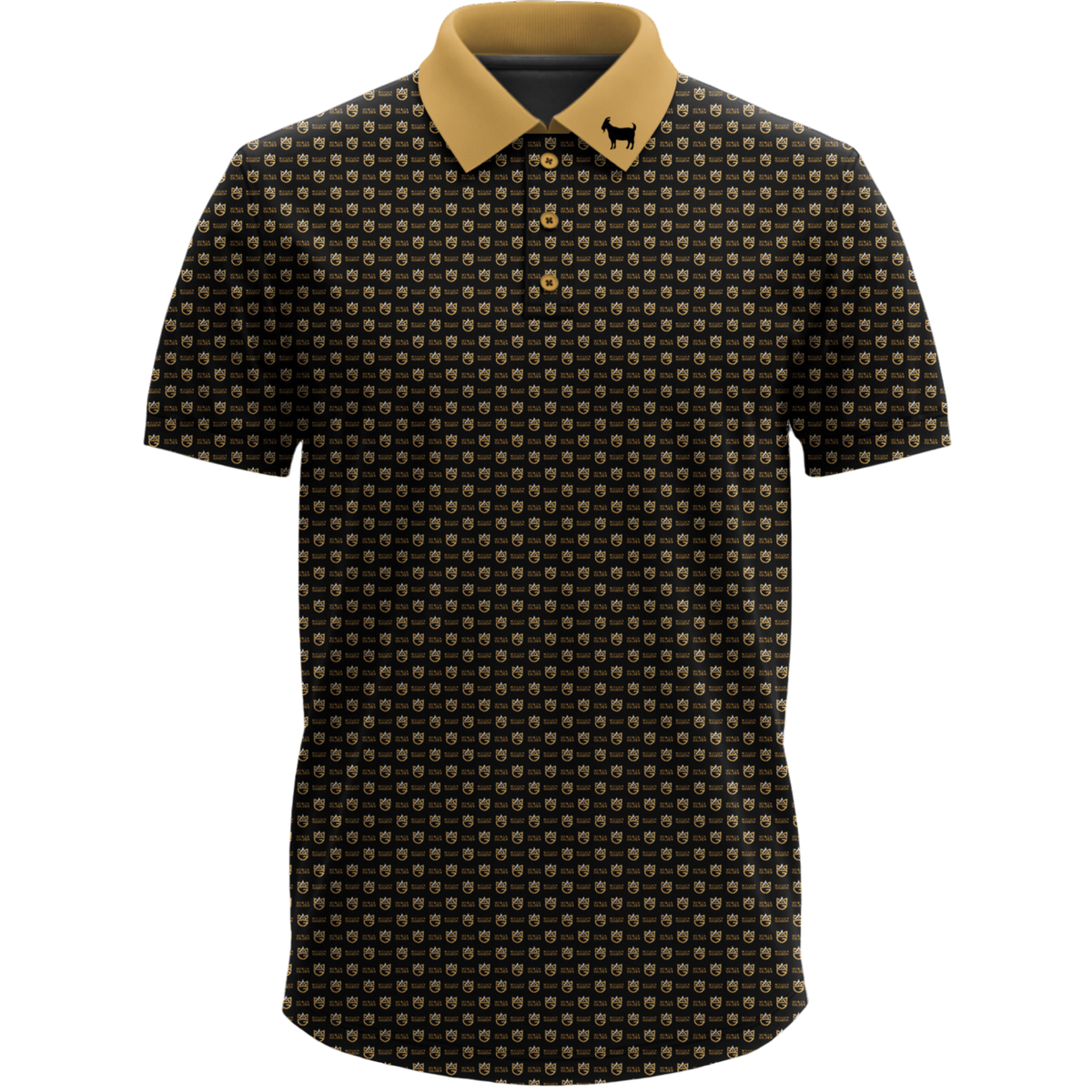 MYRON GOLDEN POLO (LOGOS/GOLD COLLAR) (PRE-ORDER)