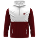 Quarter Zip Hoodie - White & Red - FBA