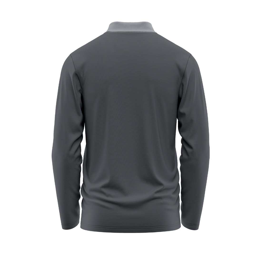 Air Goated 10 - Cool Grey Long Sleeve Polo