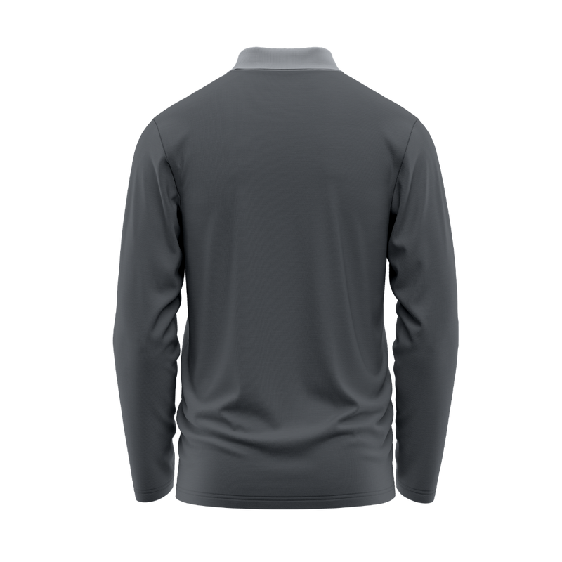 Air Goated 10 - Cool Grey Long Sleeve Polo