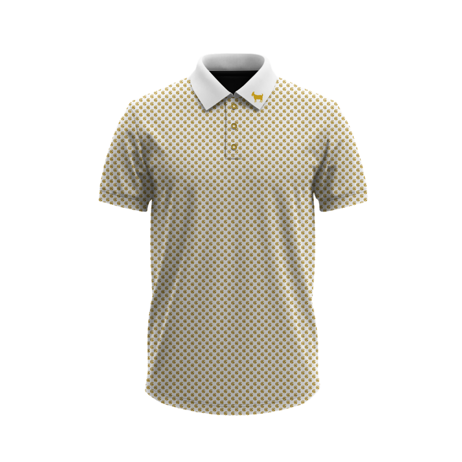 GOAT Club Classic Polo (White & Gold)