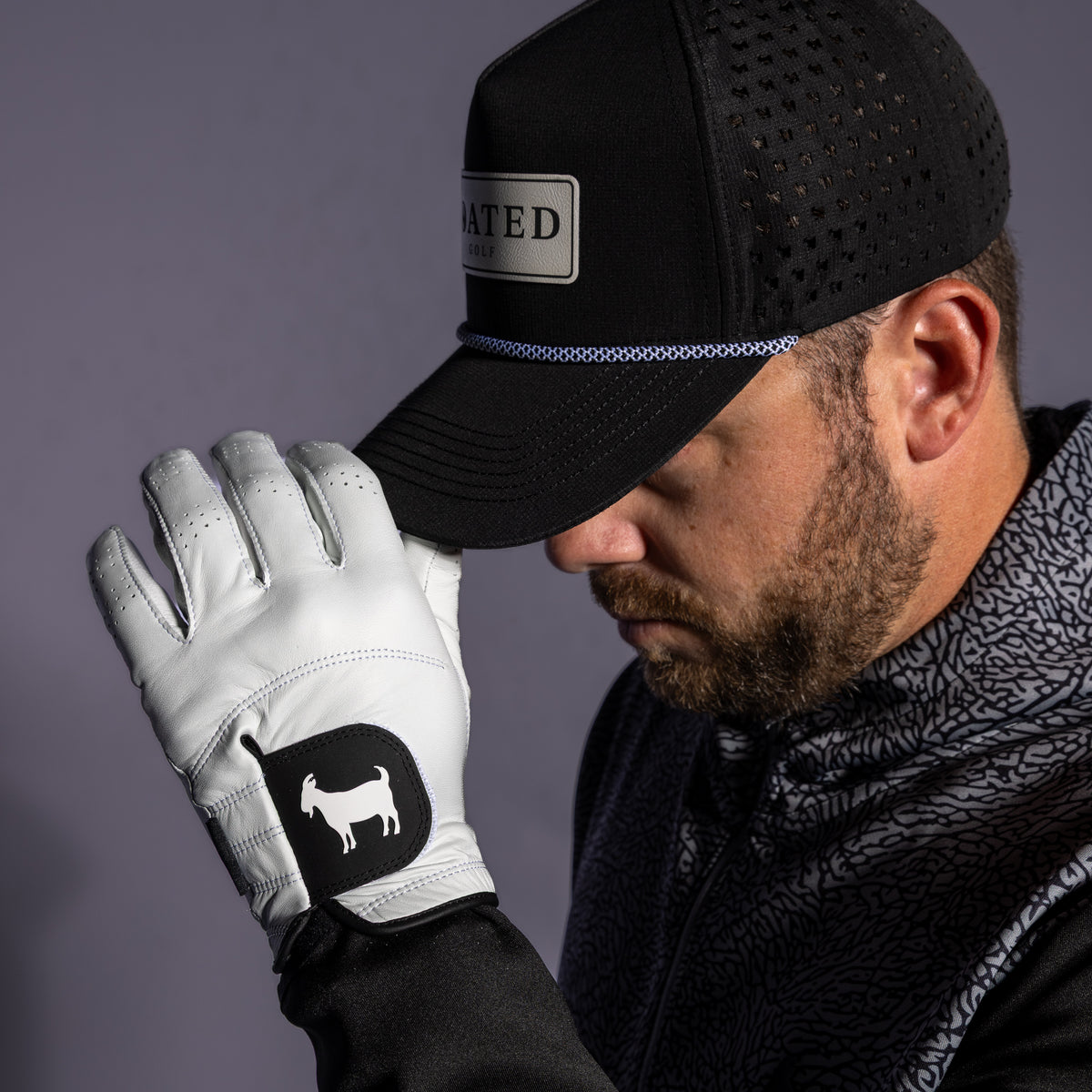 GOATED GOLF GLOVE (WHITE)