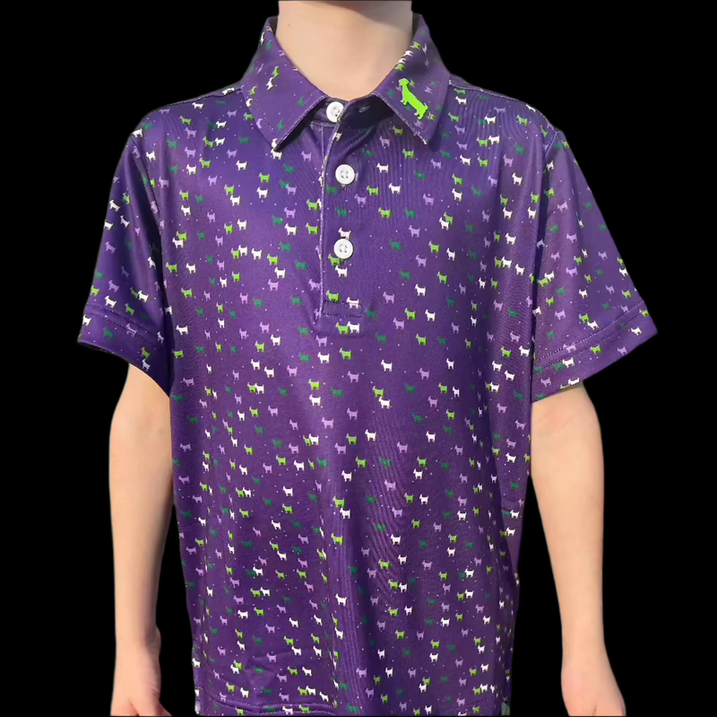 THE PURPLE DANCING GOATS YOUTH POLO