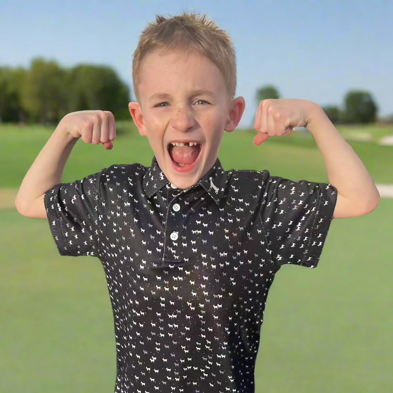 THE BLACK DANCING GOATS YOUTH POLO