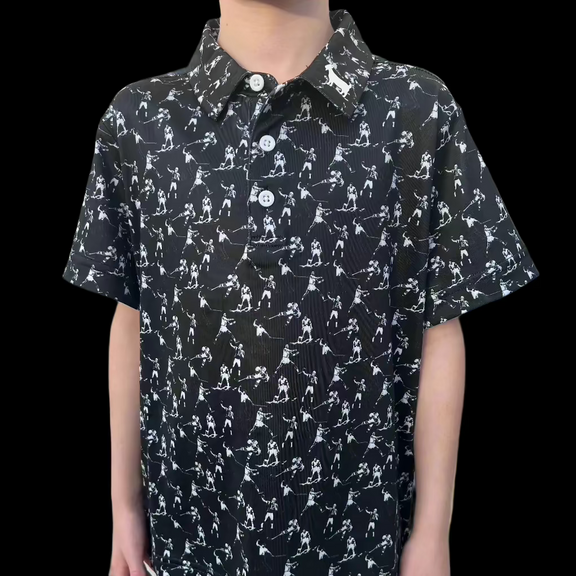 THE BLACK ICONS YOUTH POLO GOATED GOLF THE BLACK ICONS YOUTH POLO GOATED GOLF