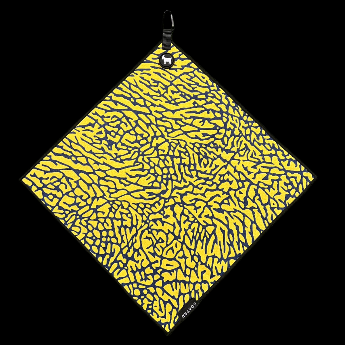 THE NAVY/YELLOW CEMENT GOLF TOWEL
