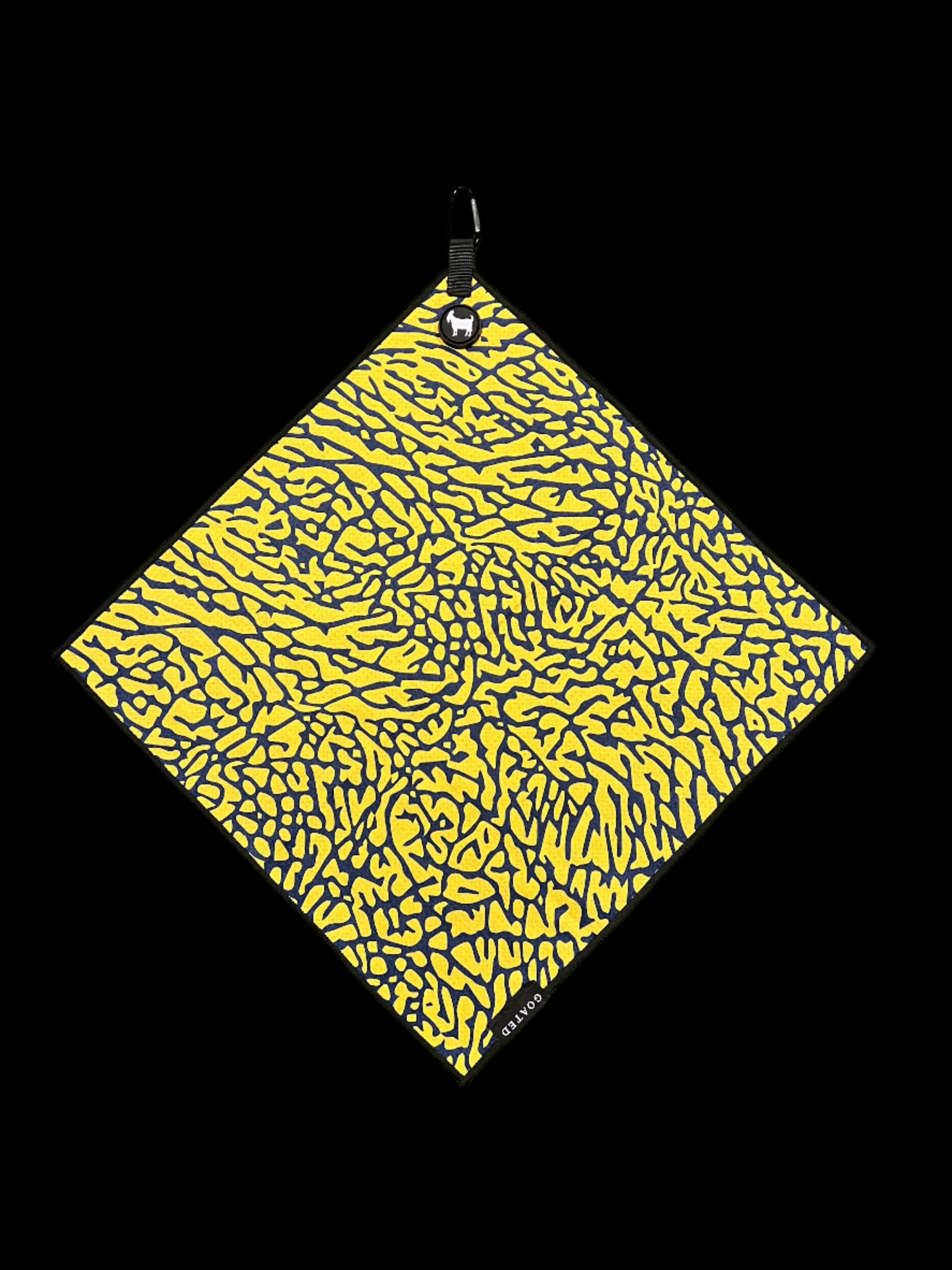 THE NAVY/YELLOW CEMENT GOLF TOWEL