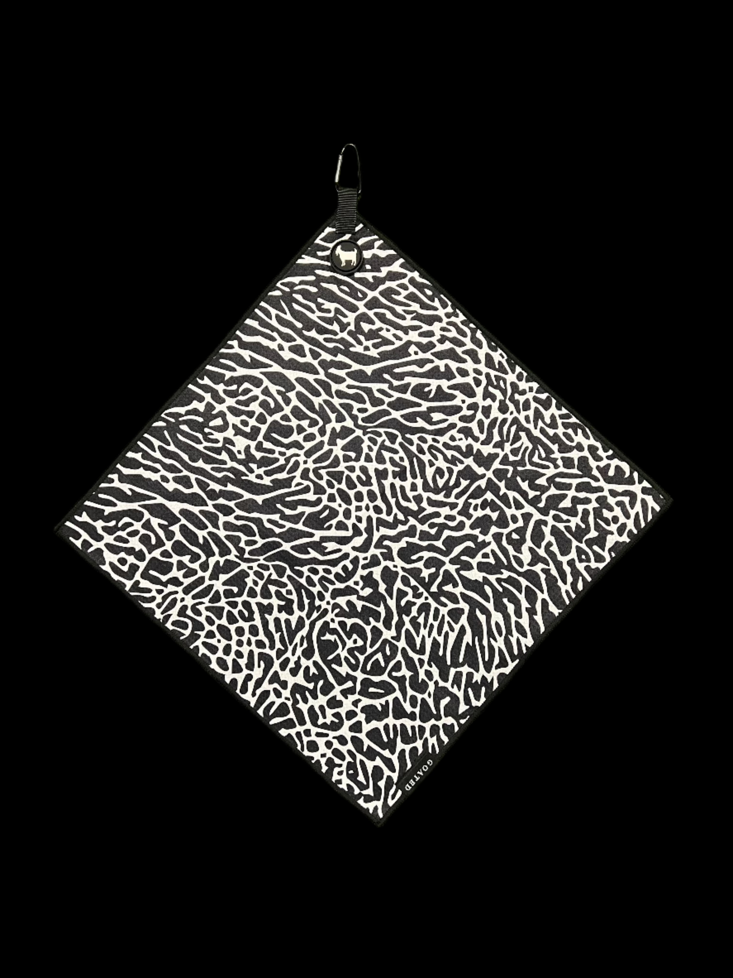 THE BLACK/WHITE CEMENT GOLF TOWEL