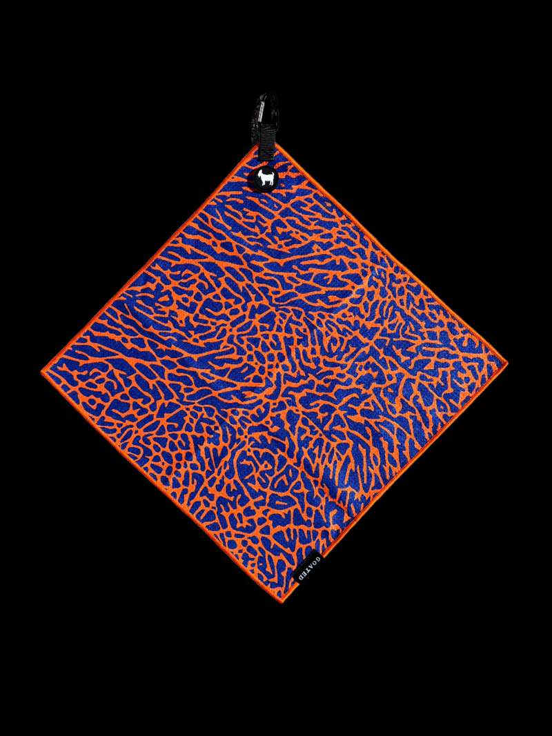 THE BLUE/ORANGE CEMENT GOLF TOWEL