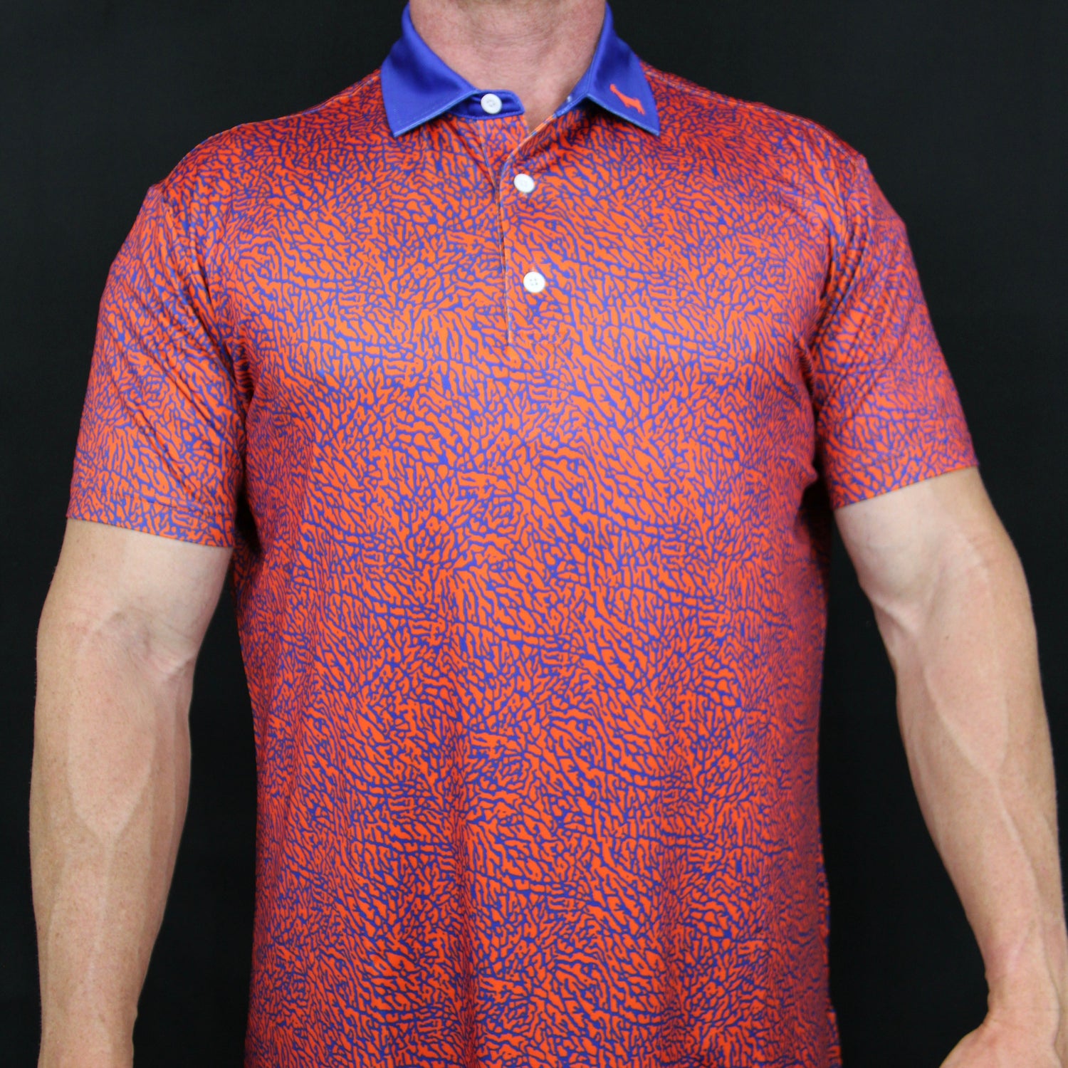 THE BLUE/ORANGE CEMENT POLO