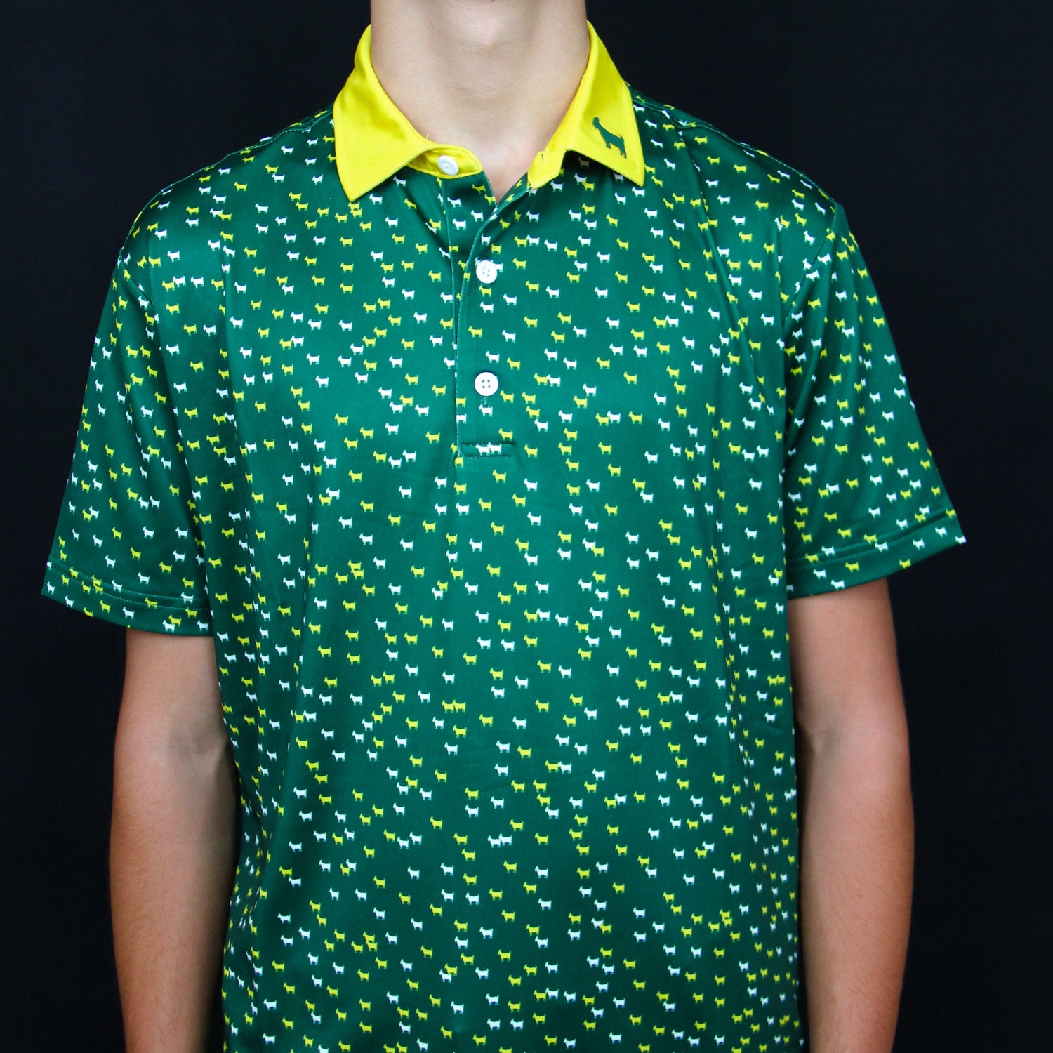 THE MASTERS GREEN DANCING GOATS YOUTH POLO