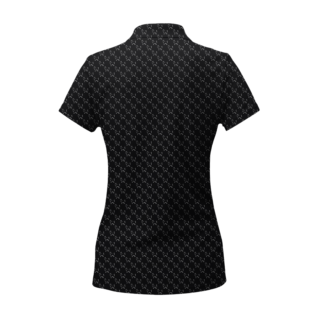 OLD FASHIONED BLACK WOMENS POLO