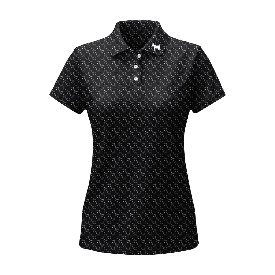 OLD FASHIONED BLACK WOMENS POLO