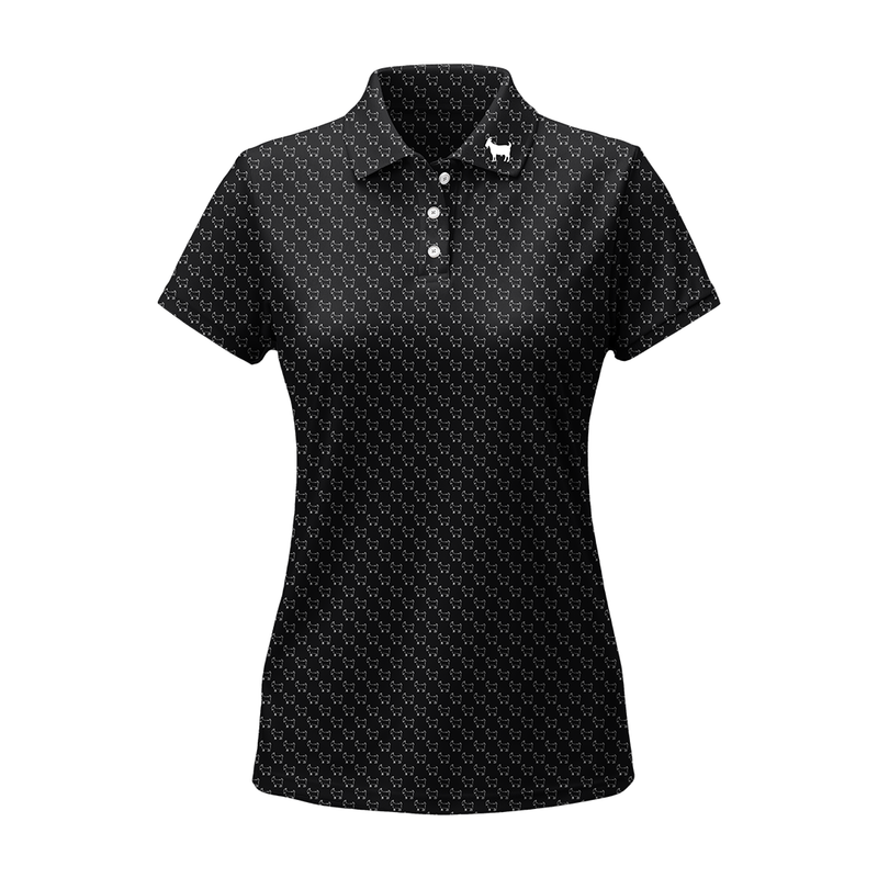 OLD FASHIONED BLACK WOMENS POLO