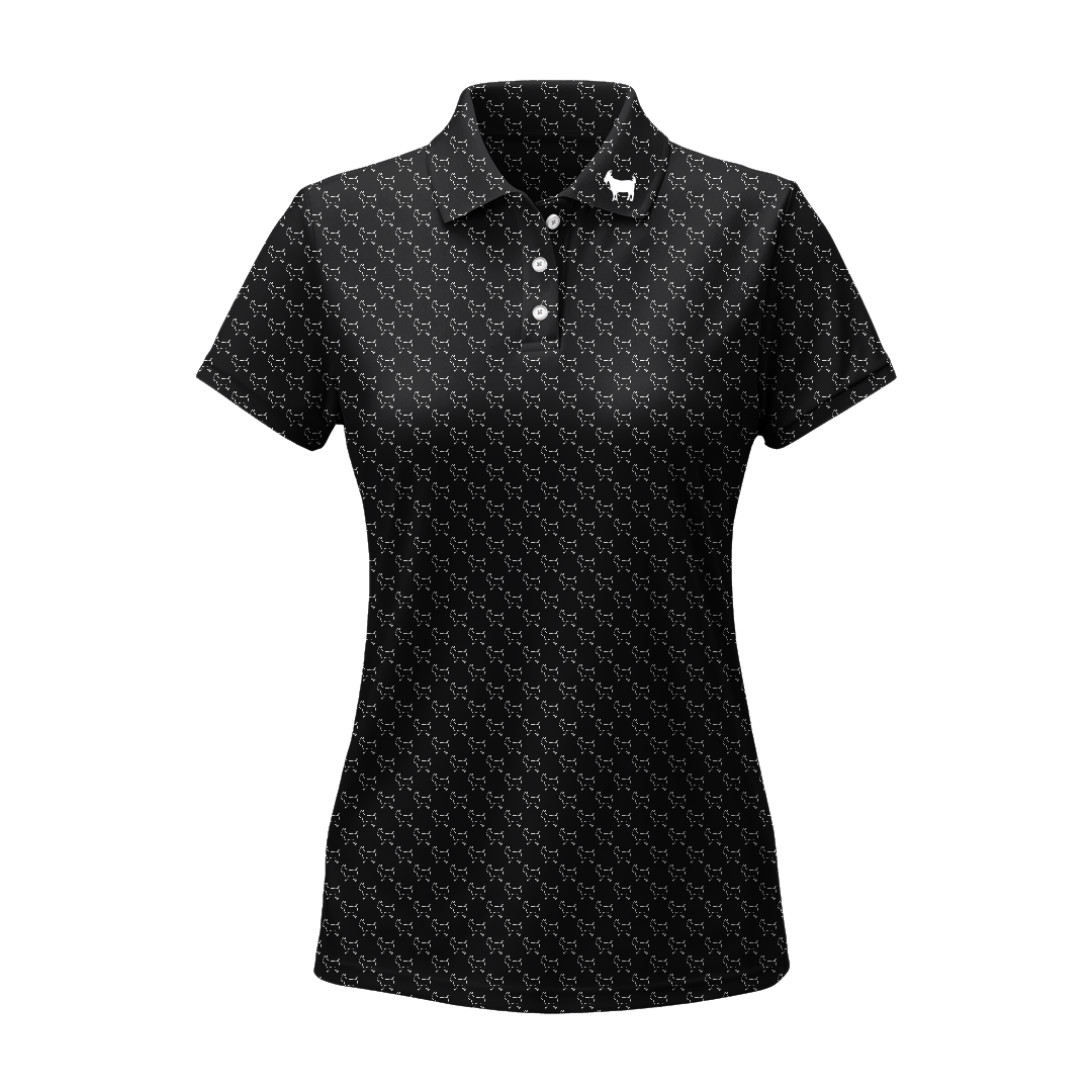 OLD FASHIONED BLACK WOMENS POLO