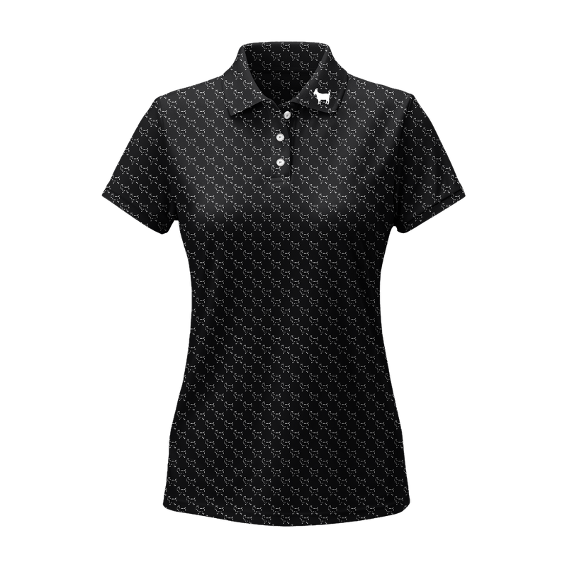 OLD FASHIONED BLACK WOMENS POLO