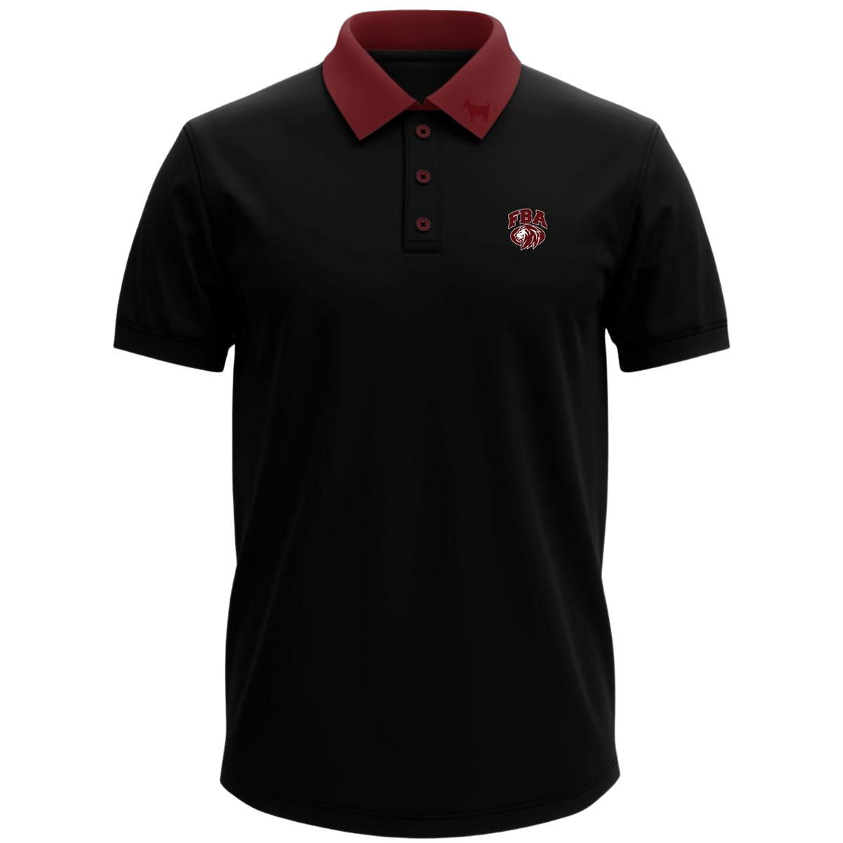 FBA Uniform POLO BLACK (RED COLLAR)