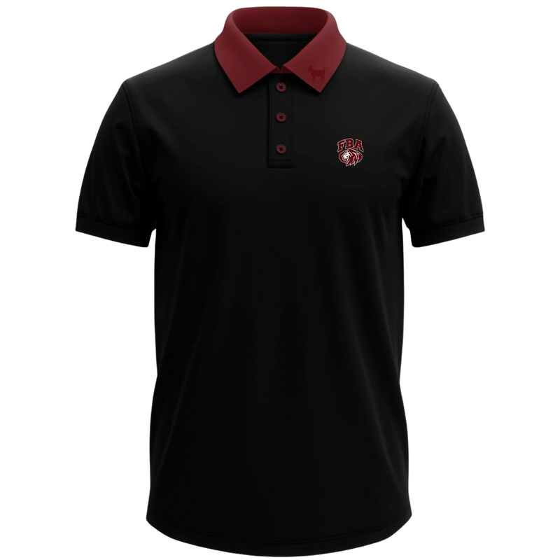 FBA Uniform POLO BLACK (RED COLLAR)