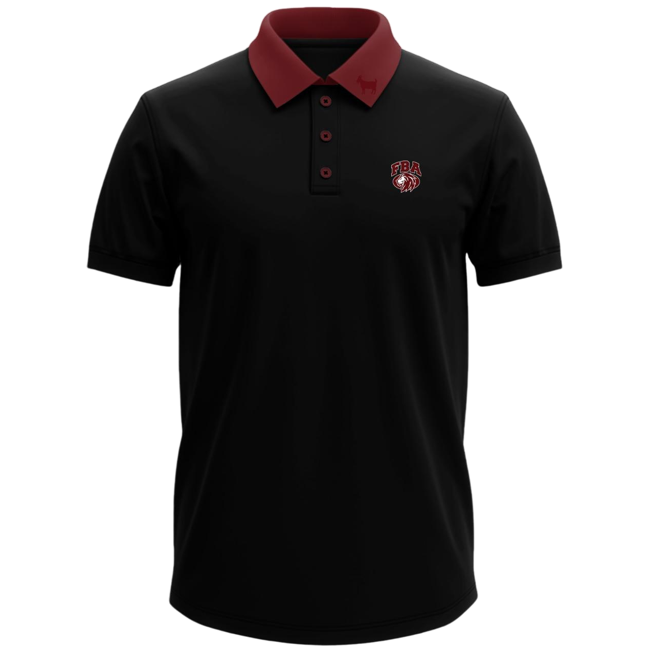 Uniform POLO BLACK (RED COLLAR) - FBA