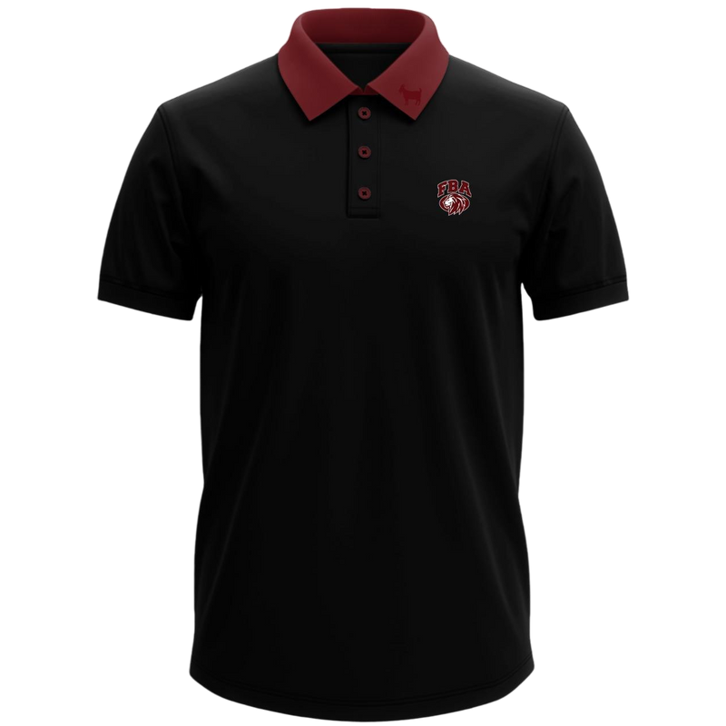 Uniform POLO BLACK (RED COLLAR) - FBA