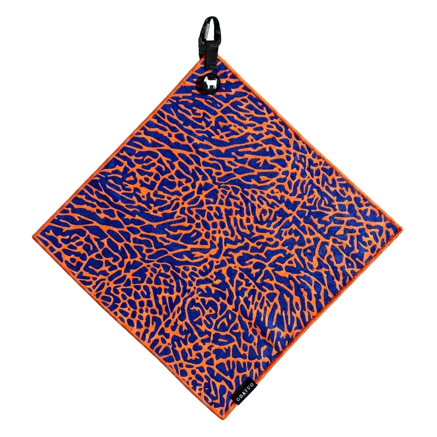 THE BLUE/ORANGE CEMENT GOLF TOWEL