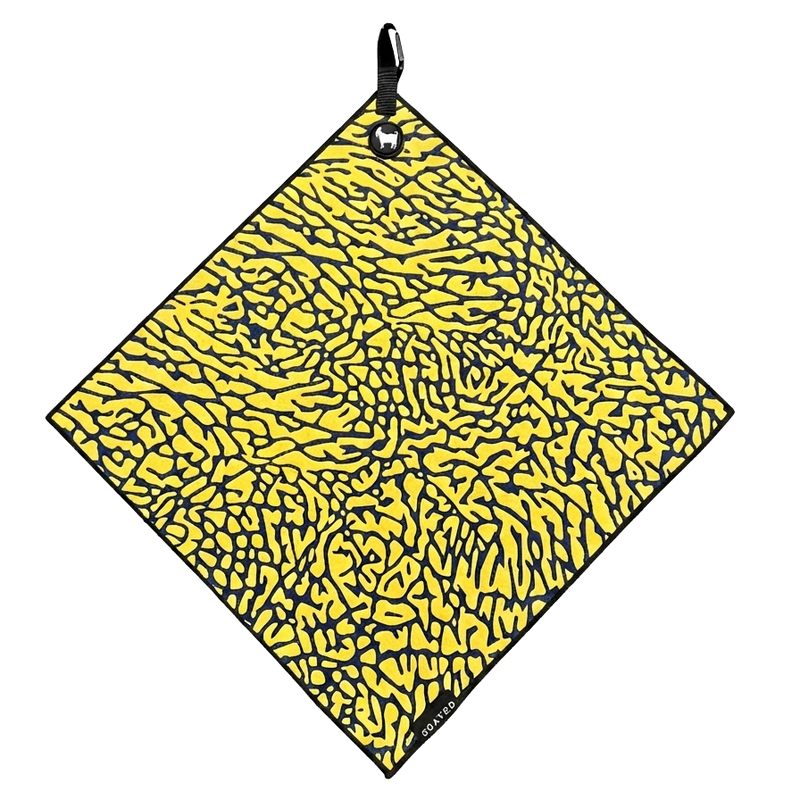 THE NAVY/YELLOW CEMENT GOLF TOWEL