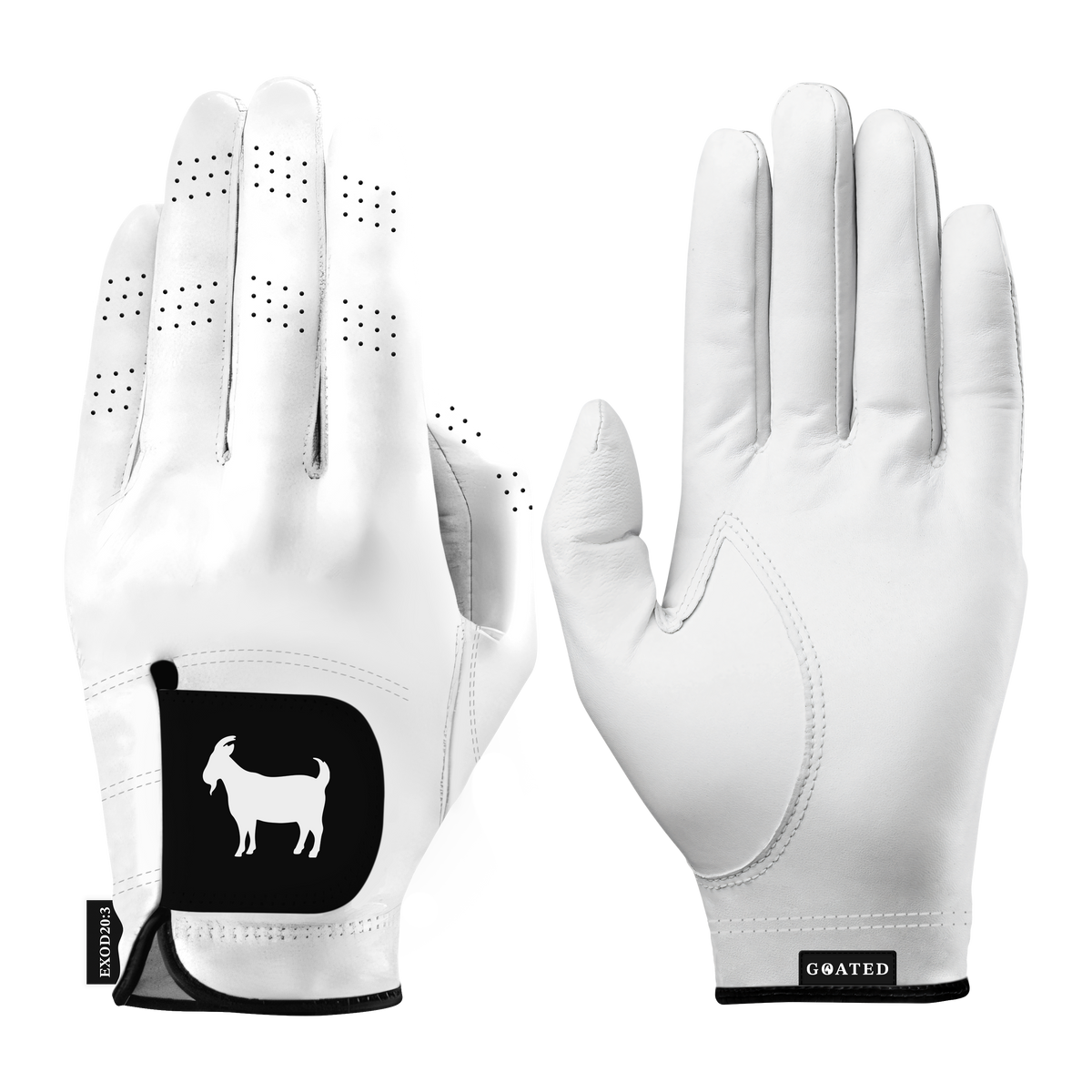 GOATED GOLF GLOVE (WHITE)