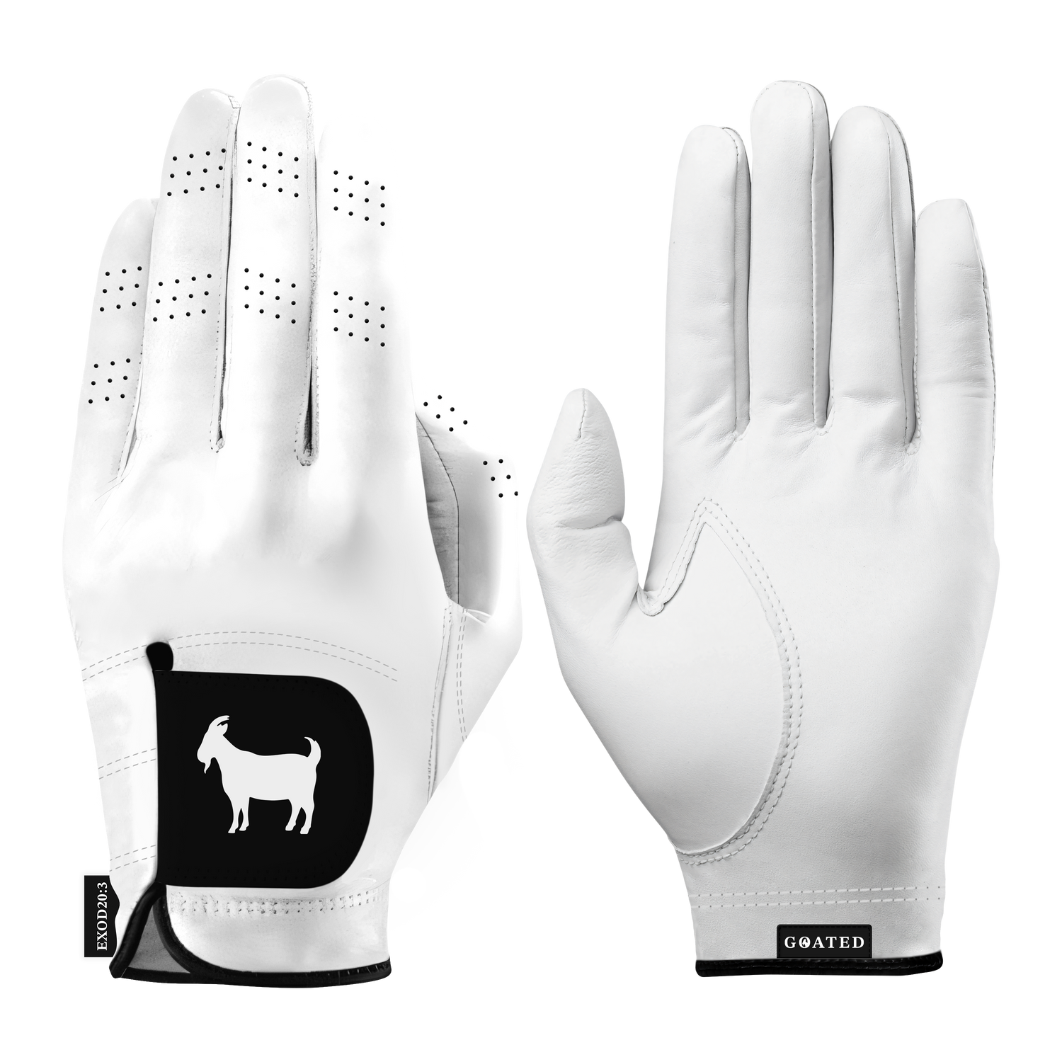 GOATED GOLF GLOVE (WHITE)