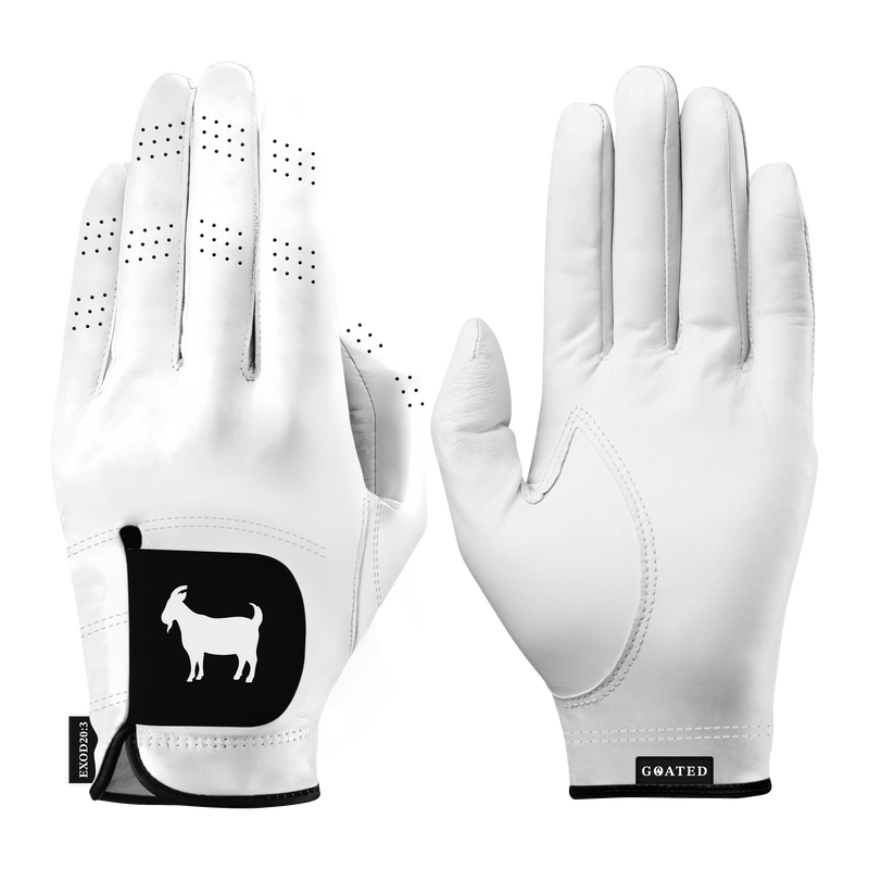 GOATED GOLF GLOVE (WHITE)