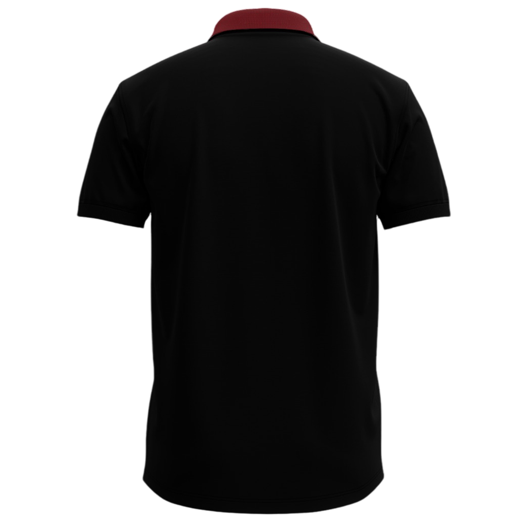 Uniform POLO BLACK (RED COLLAR) - FBA