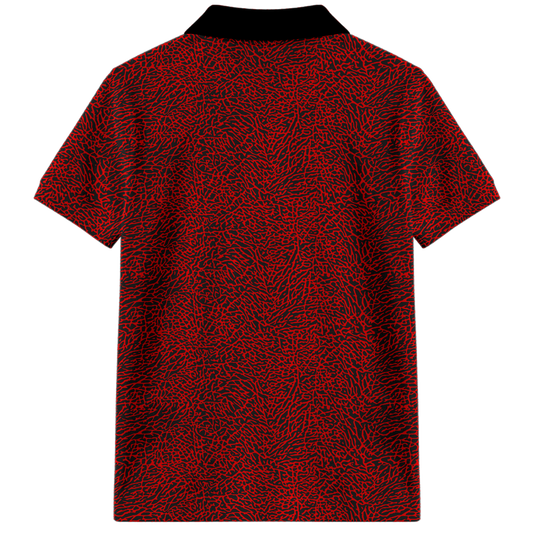 THE RED/BLACK CEMENT YOUTH POLO