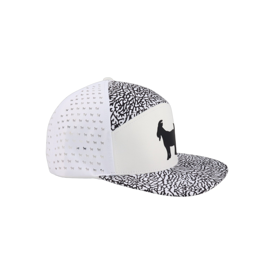 WHITE EP 6-PANNEL GOAT GOLF HAT