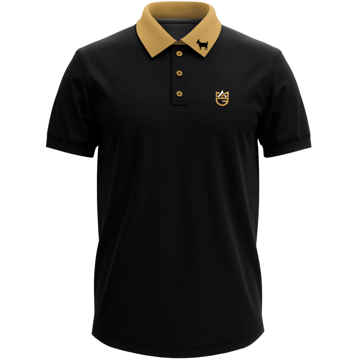 MYRON GOLDEN POLO (BLACK/GOLD COLLAR) (PRE-ORDER)