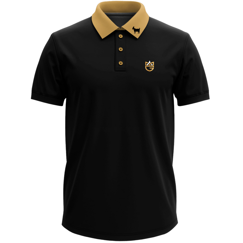 MYRON GOLDEN POLO (BLACK/GOLD COLLAR) (PRE-ORDER)