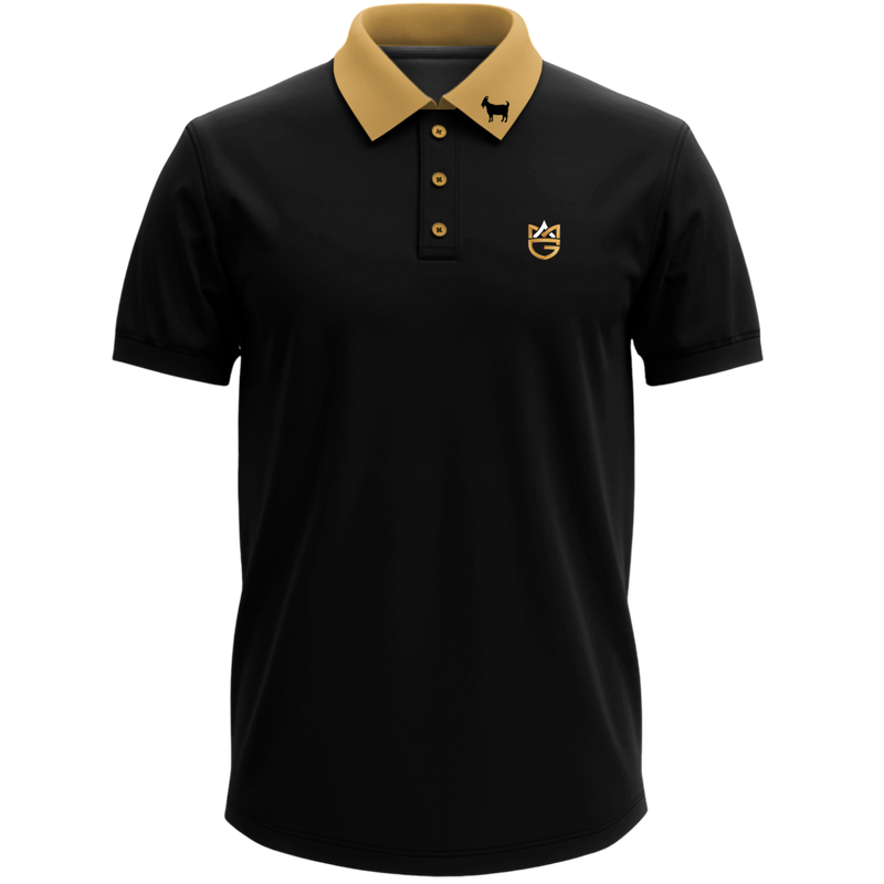 MYRON GOLDEN POLO (BLACK/GOLD COLLAR) (PRE-ORDER)