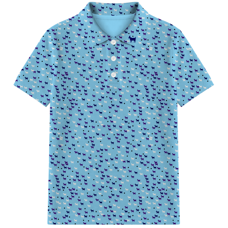 THE BABY BLUE DANCING GOATS YOUTH POLO