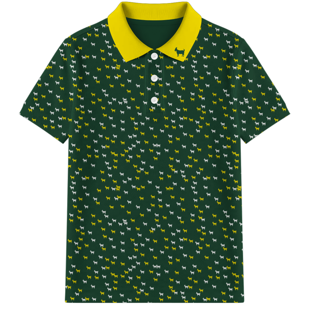 THE MAJOR GREEN DANCING GOATS YOUTH POLO