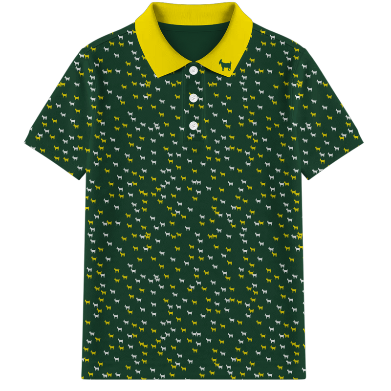 THE MAJOR GREEN DANCING GOATS YOUTH POLO