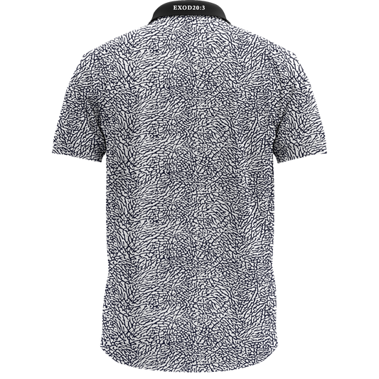 THE WHITE/BLACK CEMENT POLO