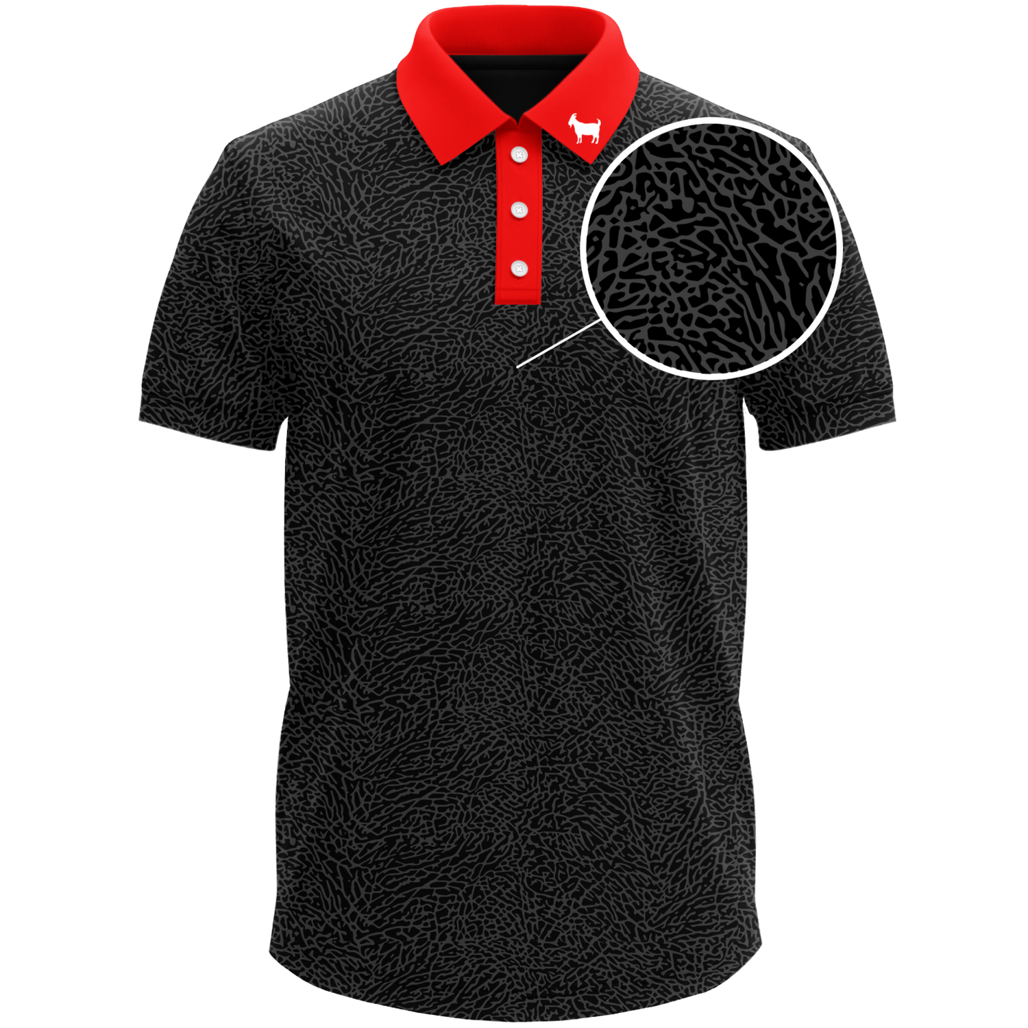 THE CEMENT BLACK MEN'S POLO